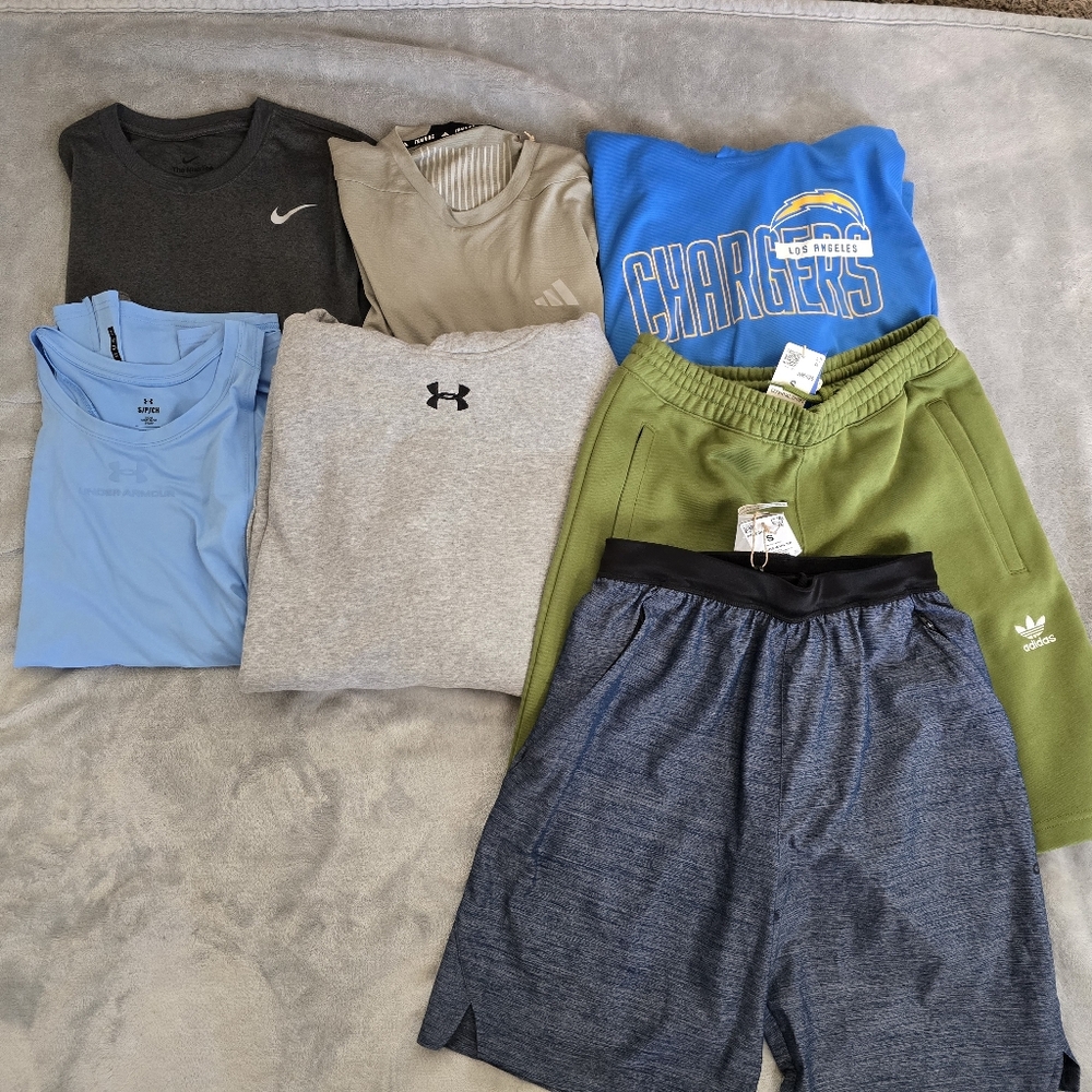 Nike,Adidas, Under Armour Athletic Apparel Set